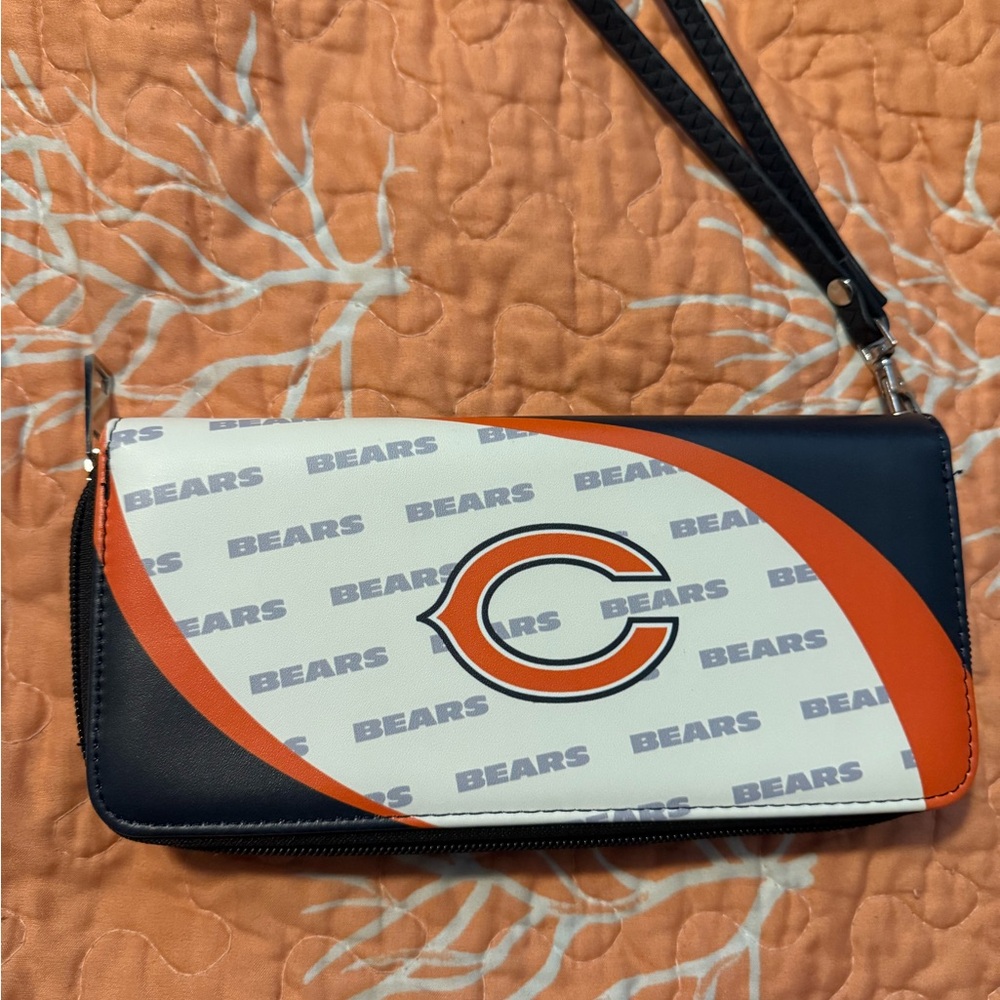 Chicago Bears Navy and Orange Women's Clutch
